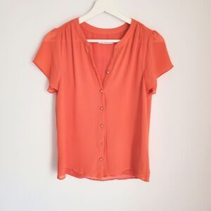 Roem Orange Blouse Size S